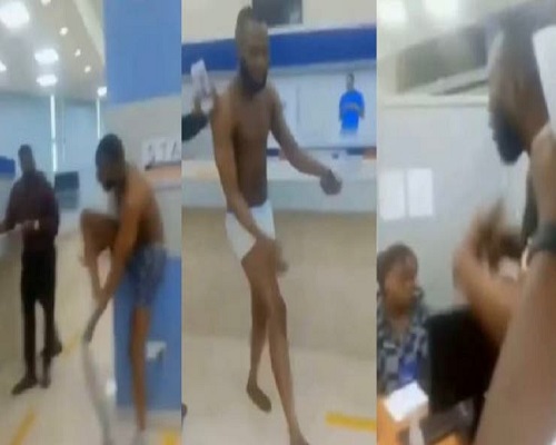 Man Goes Naked In Bank To Show His Grievance, Over ‘Illegal Withdrawals’ From His Account