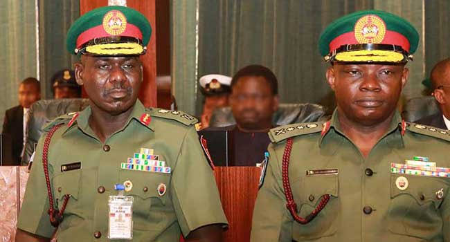 Ex-Service Chiefs Buratai, Olonisakin Get Letters Of Credence