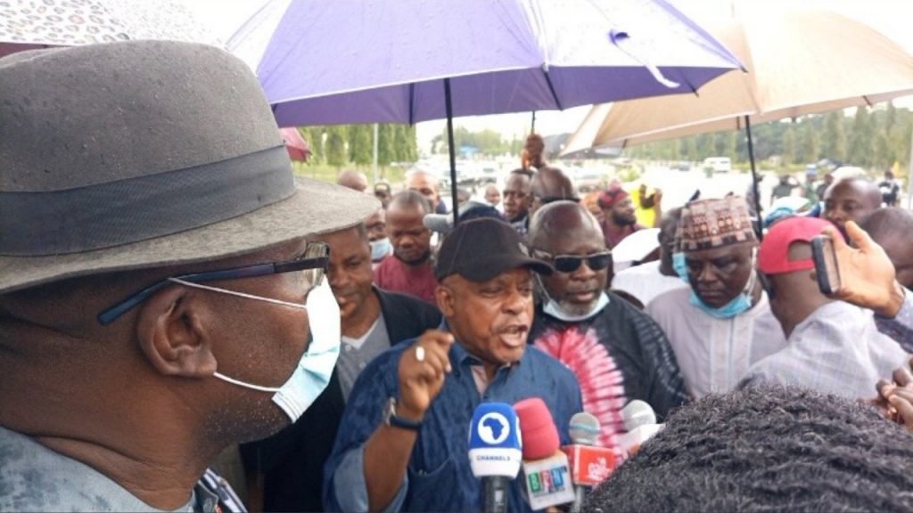 JUST IN: Secondus, Abaribe, PDP Members Storm National Assembly
