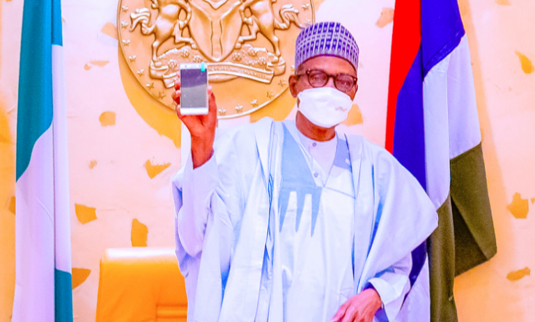Breaking: President Buhari reveals first-Ever “Made-In-Nigeria” Mobile Phone, photos Emerge