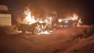 One Severally Shot, Three Vehicles Burnt As Ogun Residents, Customs Officers Violently Clash
