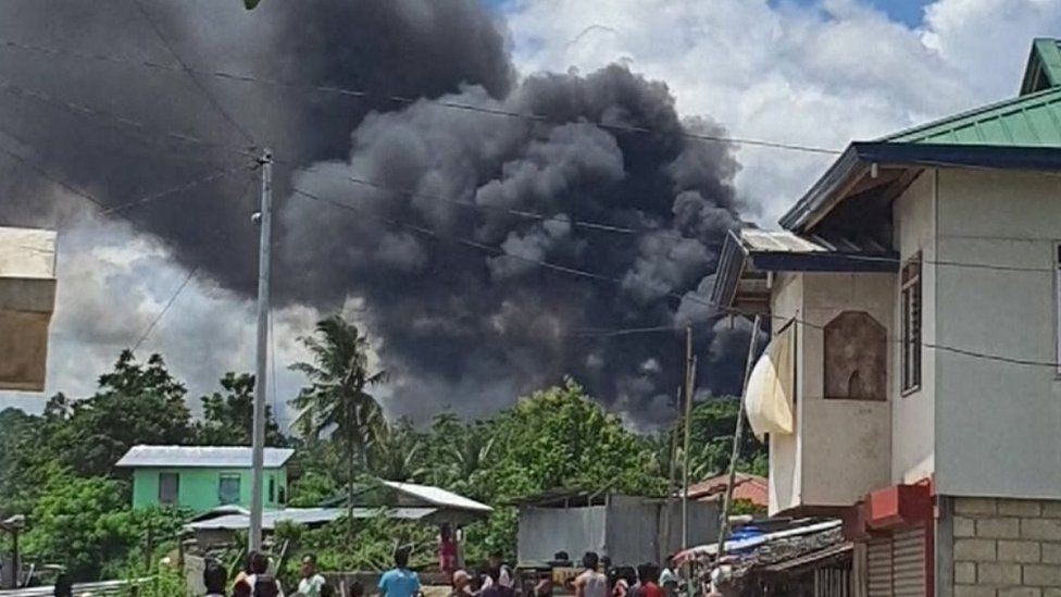 Breaking: Military Plane Carrying Troops Burst Into Flames As 29 Persons Died, Dozens Injured