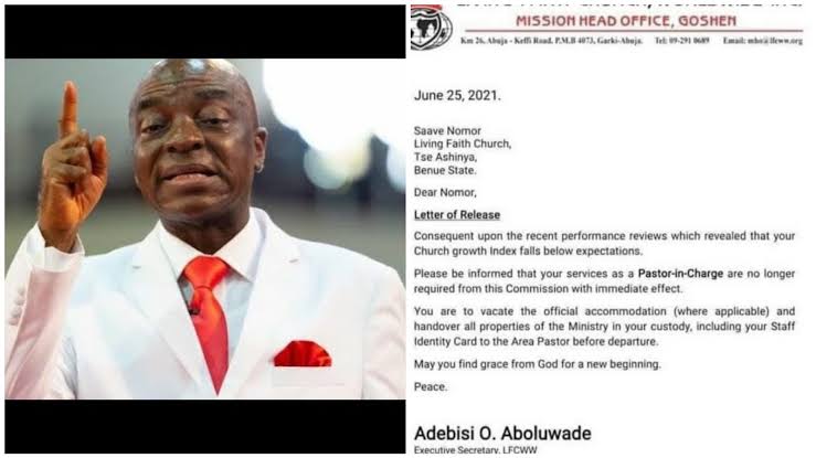Again, Bishop Oyedepo justifies sack of pastors – Says Keeping unprofitable ‘pastors’ makes you a poor manager