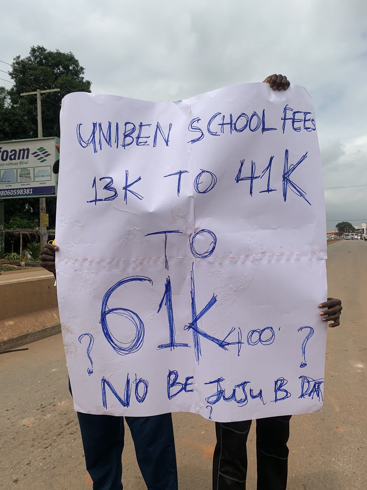 UNIBEN Students Protest Against Astronomical Fees Amidst High Cost Of Living