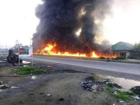 Scores Feared Dead As Tanker Carrying Adulterated Fuel Explodes In Rivers