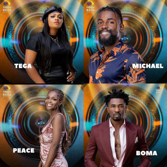 BBNaija 2021: Tega, Boma, Peace, Michael evicted from show