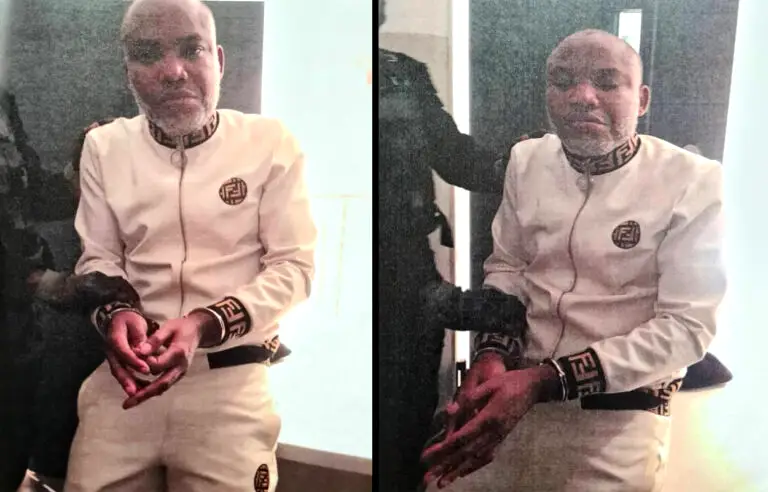 Why Nnamdi Kanu appeared in same designer clothes – FG exonerates self