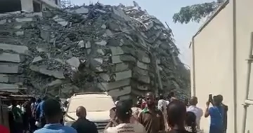 21-Storey building collapses in Lagos as several trapped