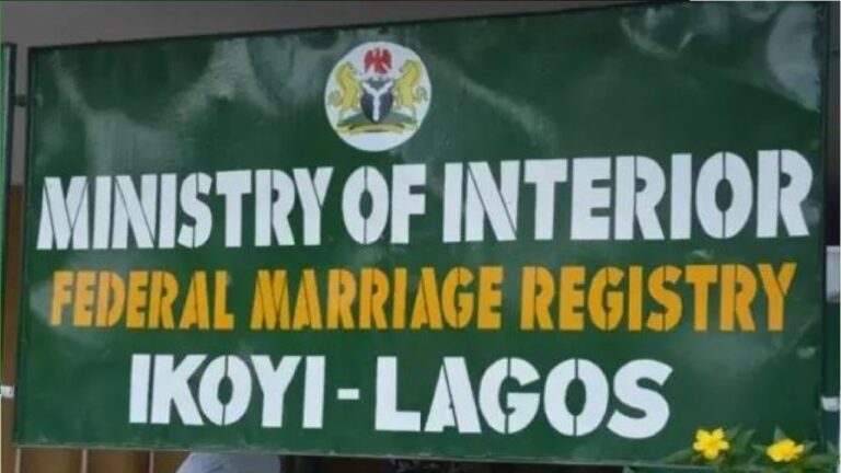 FG speaks on marriage certificates issued at Ikoyi registry