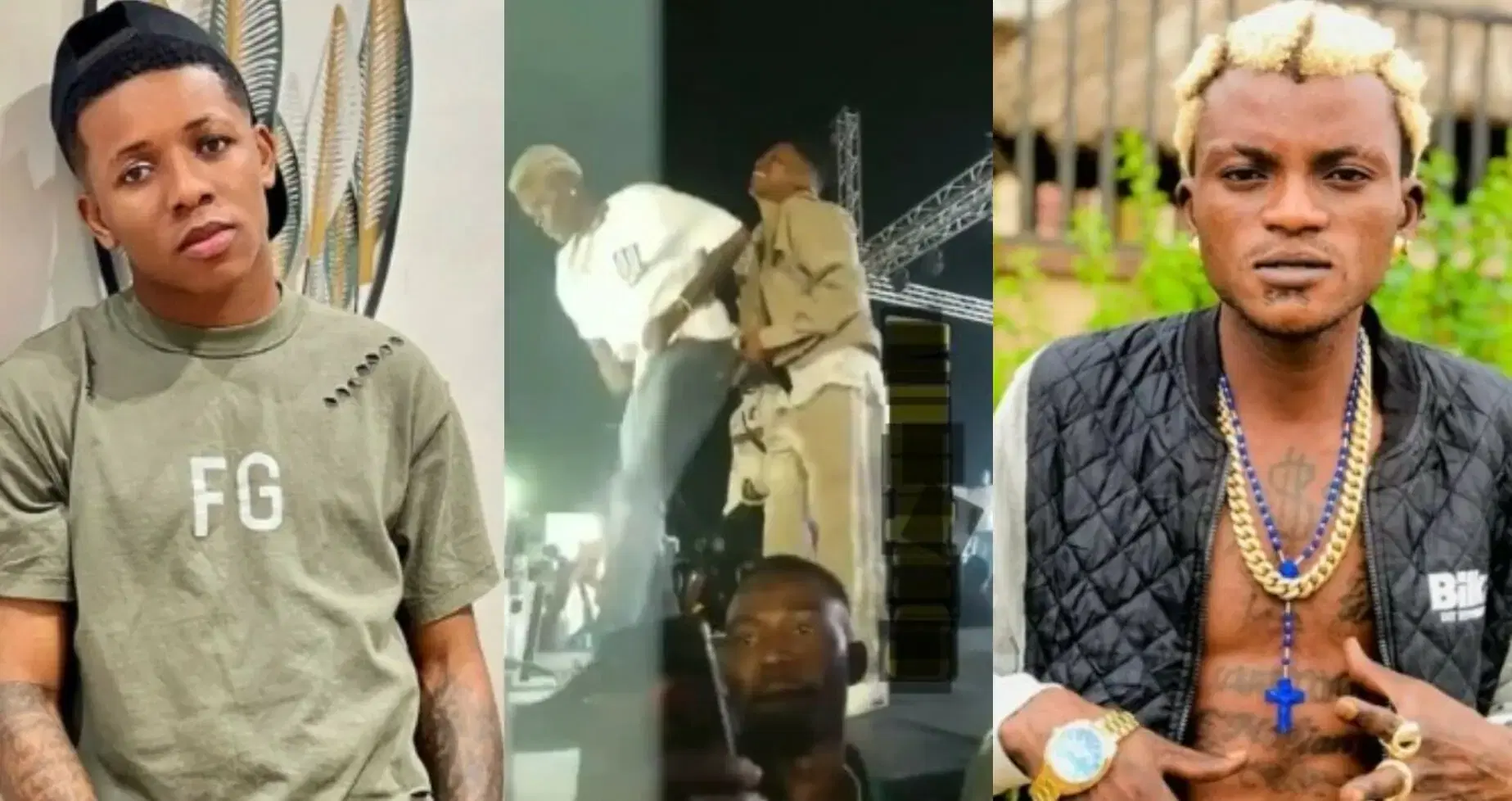 Small Doctor Helps Portable To Pull His Jean Pant Up On Stage While Performing, Fans React [VIDEO]