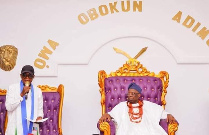 Osun 2022! Owa Obokun of Ijeshaland to Oyetola: Ijesha people are resolute behind you