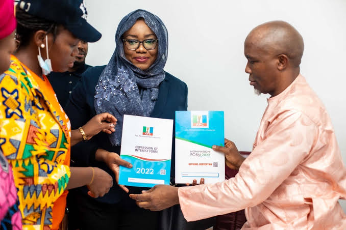 MKO Abiola’s Daughter Picks Forms For APC Youth Leader Post