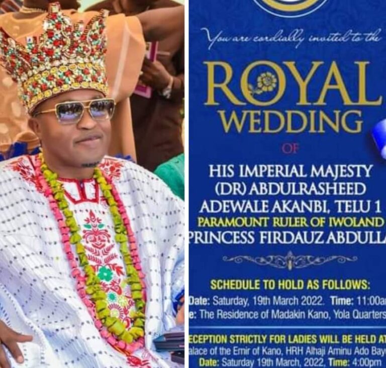 Oba Abdulrosheed Akanbi Set To Tie The Knot With Kano Princess, Date and Venue announced