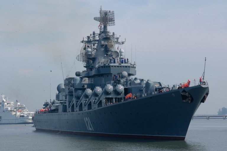 Russian Navy Evacuates Flagship In Black Sea, Ukraine Reacts