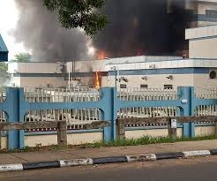 JUST IN: CBN Office On Fire