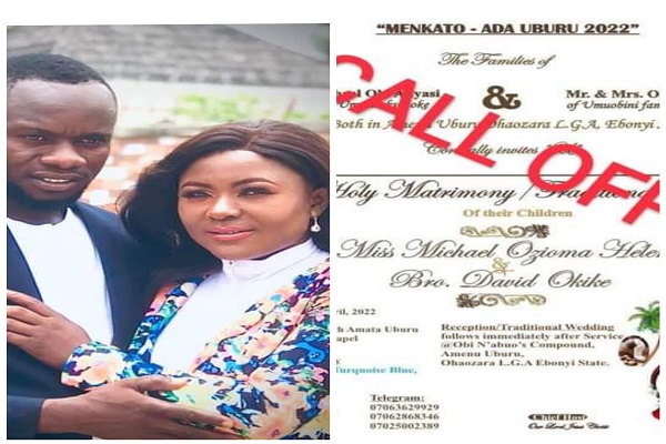 Nigerian Lady Calls Off Wedding 3 Days Before Over Alleged Domestic Violence