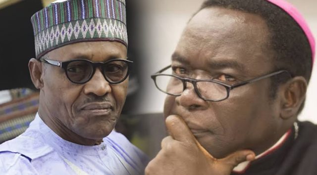 Drama as Kukah hits back Presidency,says ‘Even Buhari’s wife disagrees with his policies’