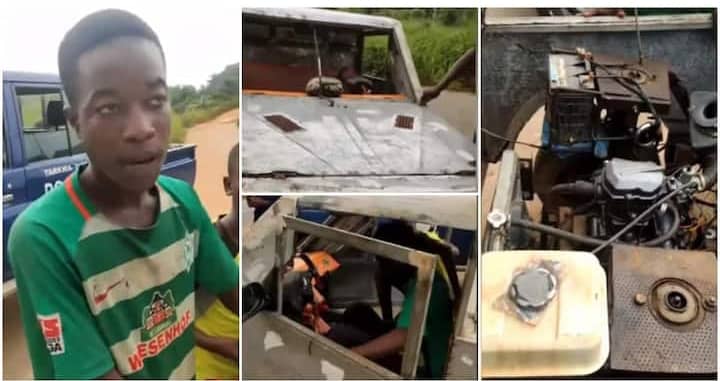 Teenage boy builds Hilux car from Scratch