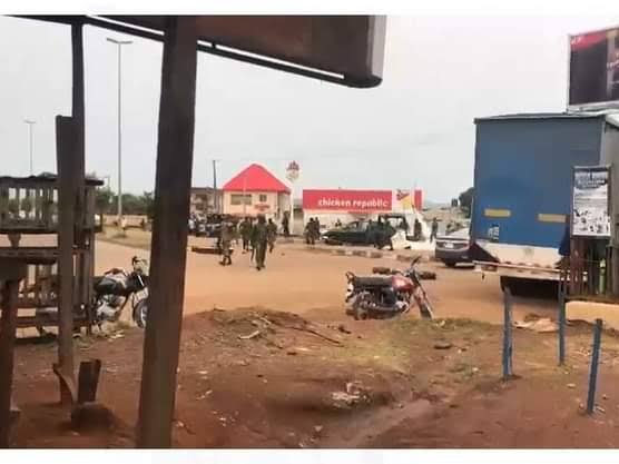 Heavy Gunshots As Nigerian Soldiers Disperse Protesting Students Over ASUU Strike