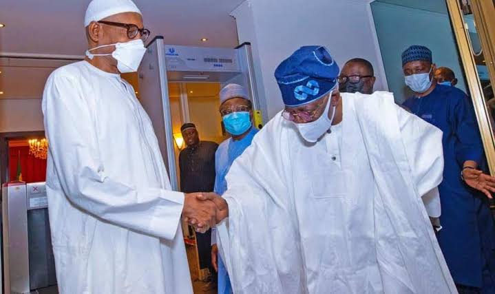 2023 Presidency: Tinubu Meets Buhari Behind Closed-Doors
