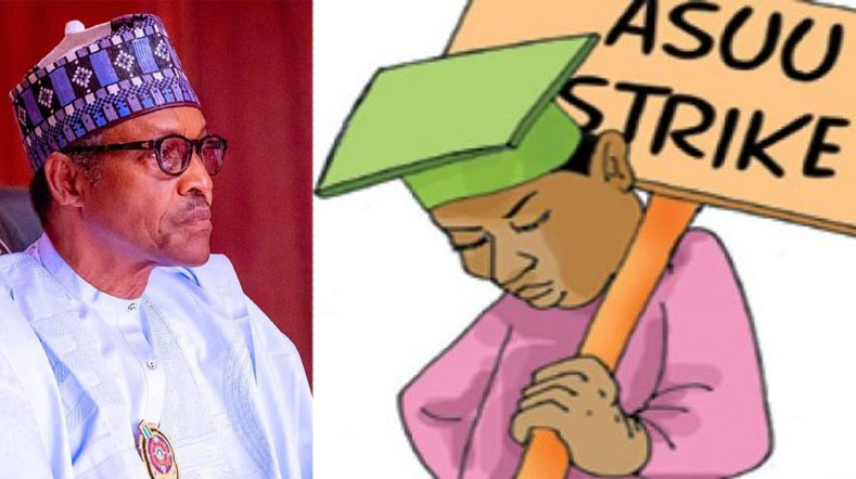 ASUU Strike: Buhari Robs Hand To Lecturers, Urges Patience