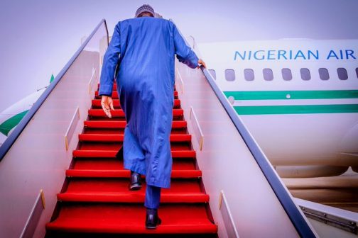 President Buhari Leaves Venue Of APC 2023 Convention