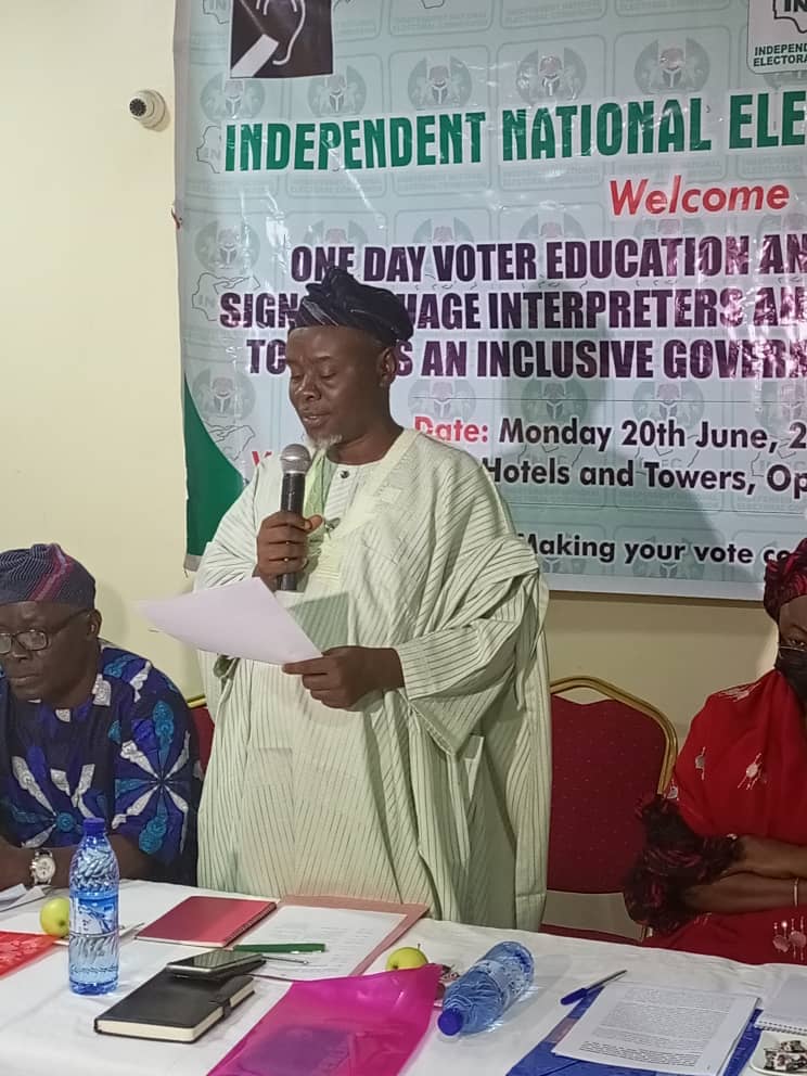 INEC Sensitises Physically Challenged People/Sign Language Interpreters In Osun
