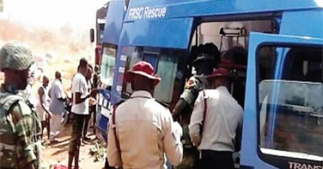 Ogun: 5 burnt to death as bus caught fire on motion 
