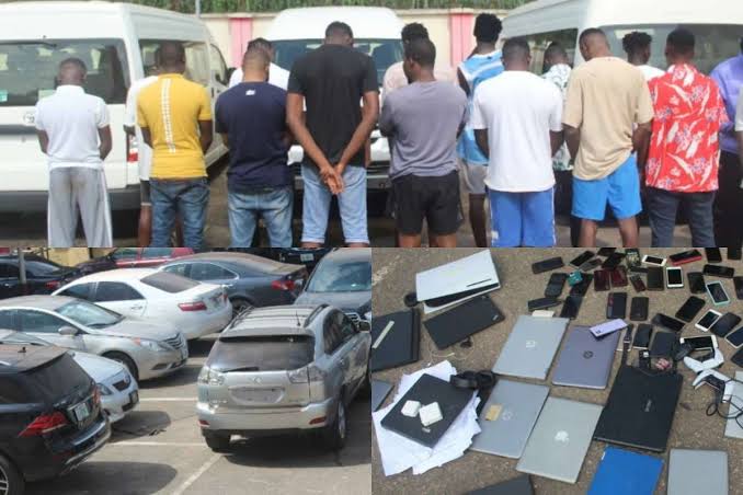 FULL LIST: Akinselure, Awopetu, Falodun, 38 Others Suspected ‘Yahoo Boys’ Arrested In Akure