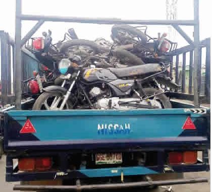 Police Seize 140 Motorcycles, Arrest Passengers