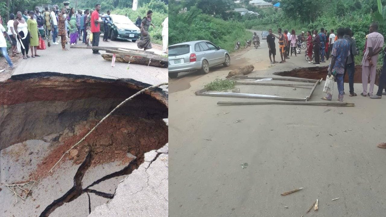 Road users stranded as bridge collapses in Ekiti community