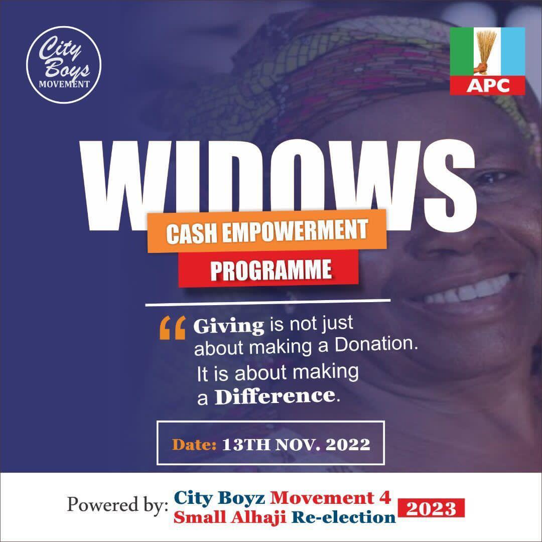 APC City Boys Movement To Dole Out Cash Empowerment To Widows