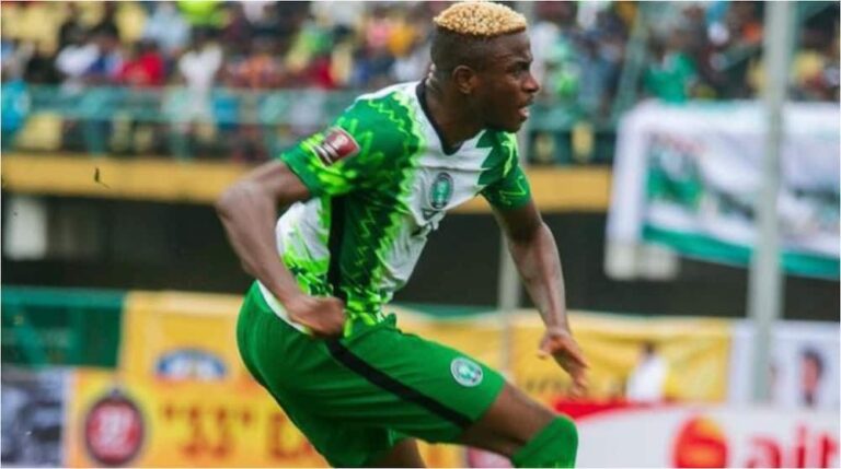 AFCON: Osimhen Nets Hat-trick As Nigeria Whitewash Sao Tome
