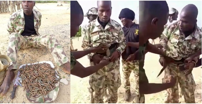Soldier Apprehended for stealing ammunition to sell to bandits(VIDEO)