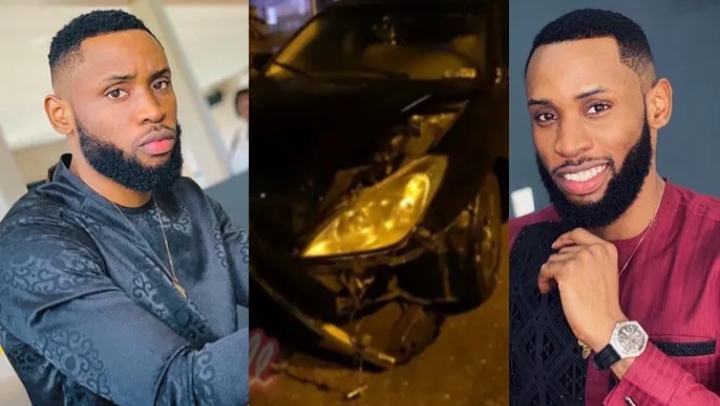 Tension as another BBNaija star, Emmanuel involved in horrible car accident