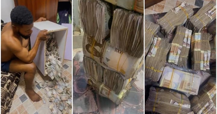 Nigerian man saves up to N5.5M as he cracked open his piggy bank