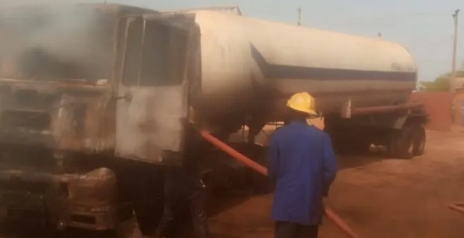 Just In: 2 Injured In Kwara Gas Truck Fire