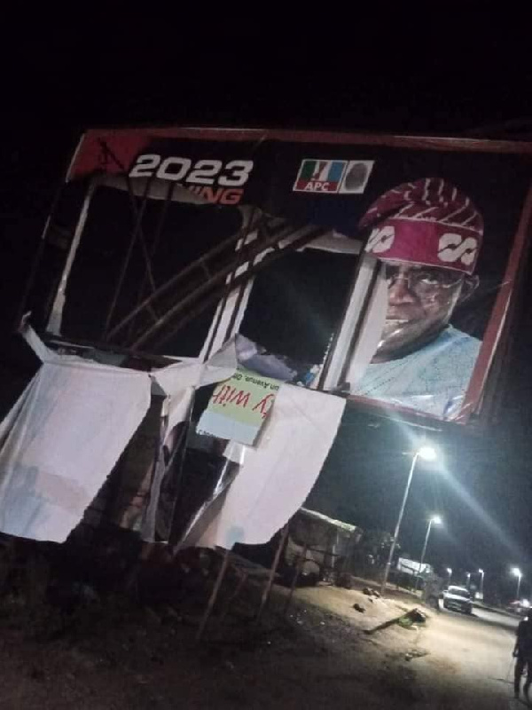 TINUBU’S billboards destroyed in Osun