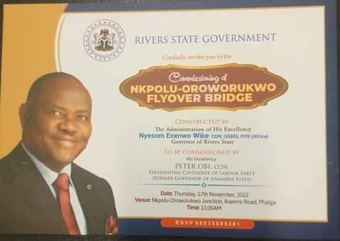 Rivers: ‘Obidients’ excited as Wike invites Peter Obi to commission flyover