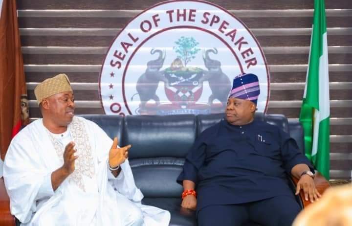 VIDEO: Osun Gov, Adeleke storms House of Assembly