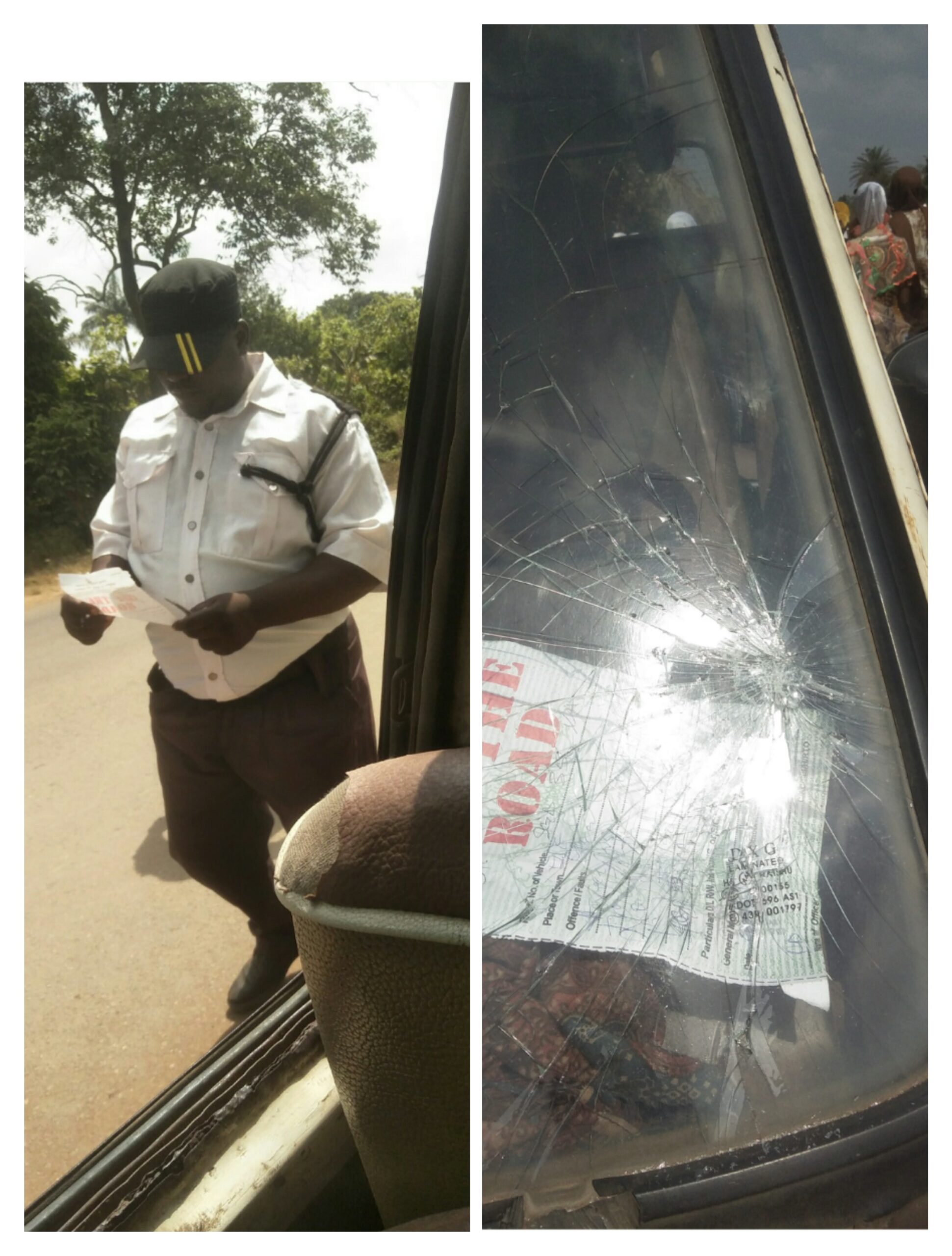 Video: VIO Officer Breaks Bus Screen, Harasses Driver, Passagers After Taking Bribe