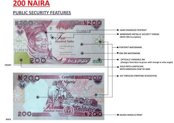 PHOTOS: See Security Features Of New Naira Notes