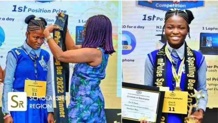 14-year-old Nigerian girl beats 11000 opponents, emerges 2022 MTN Spelling Bee competition winner