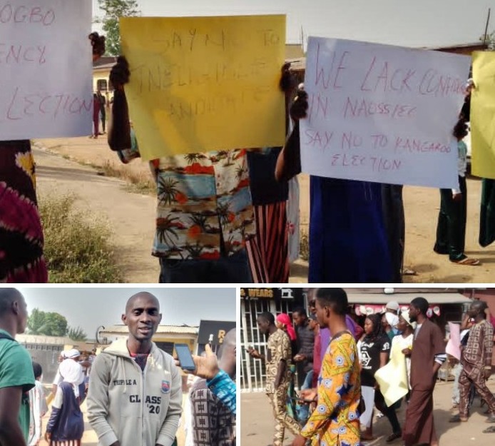 ‘No To Ineligible Candidates’, NAOSS Students protest in Osogbo, threaten to disrupt Election