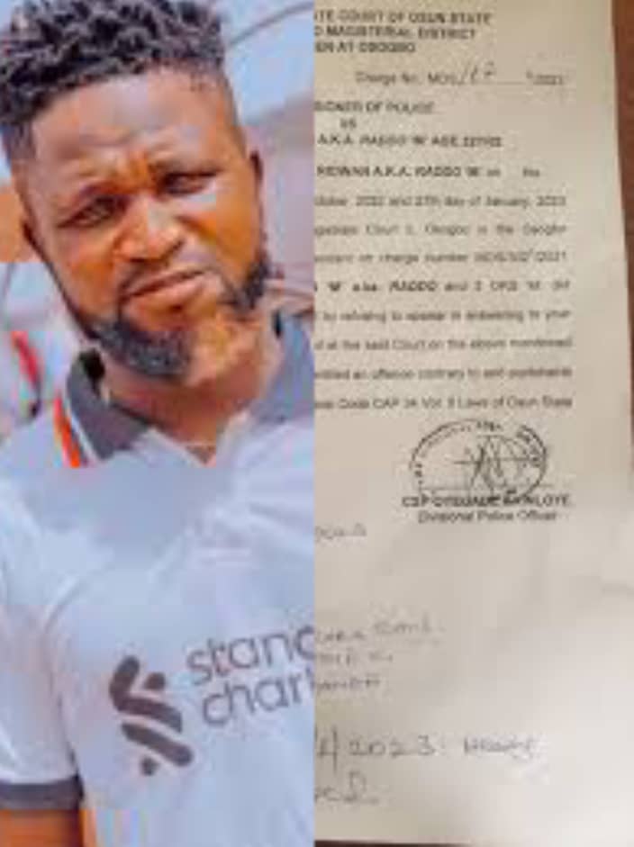 Popular Osun thug, Raddo remanded in prison over contempt