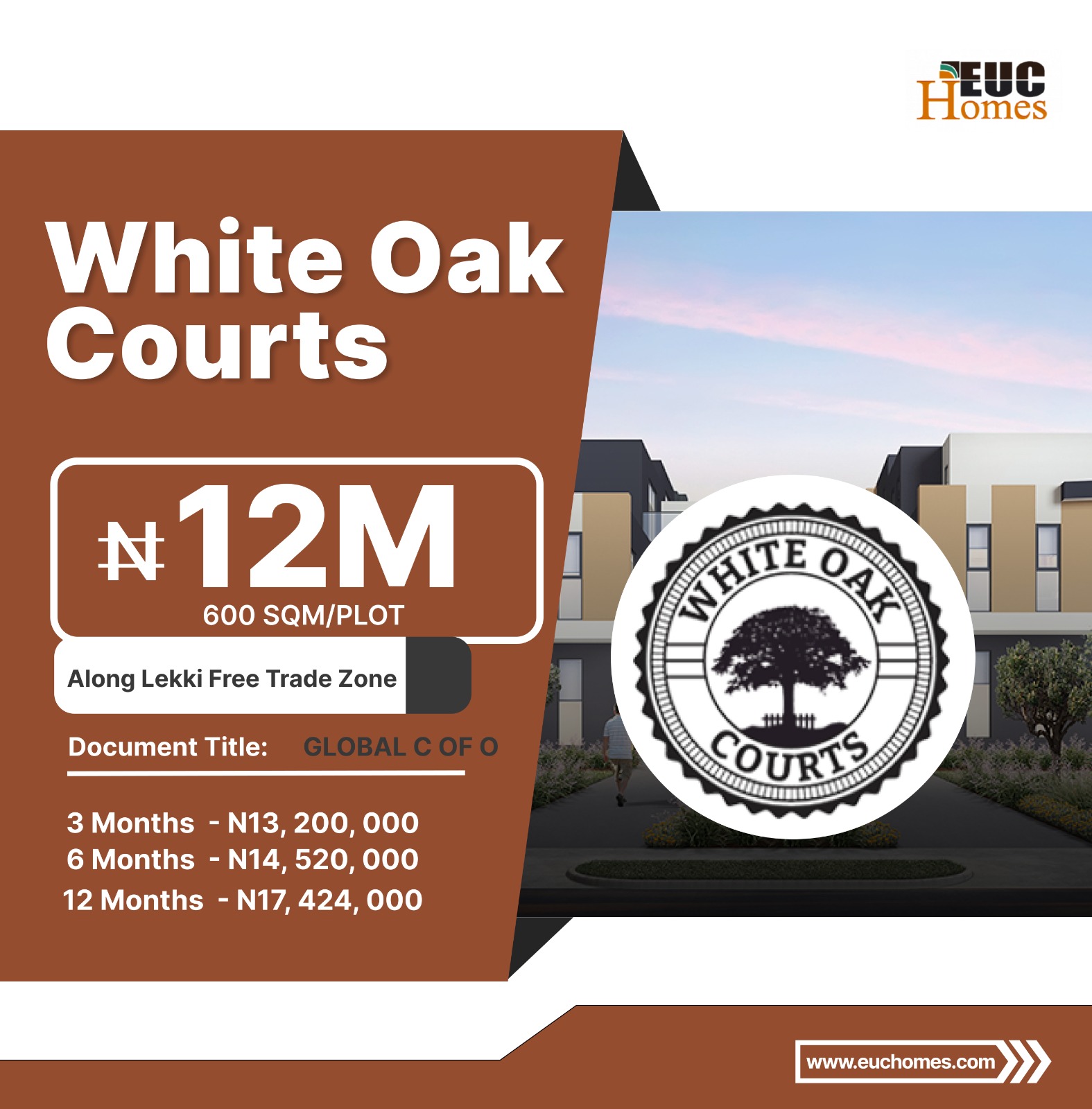 Real Estate: EUC Homes Gives Customers Instant Allocation on White Oak Courts