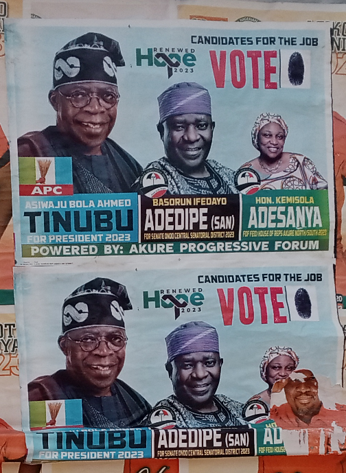 Inside Ondo: PDP Candidates’ Posters With Tinubu’s Photo Surfaces
