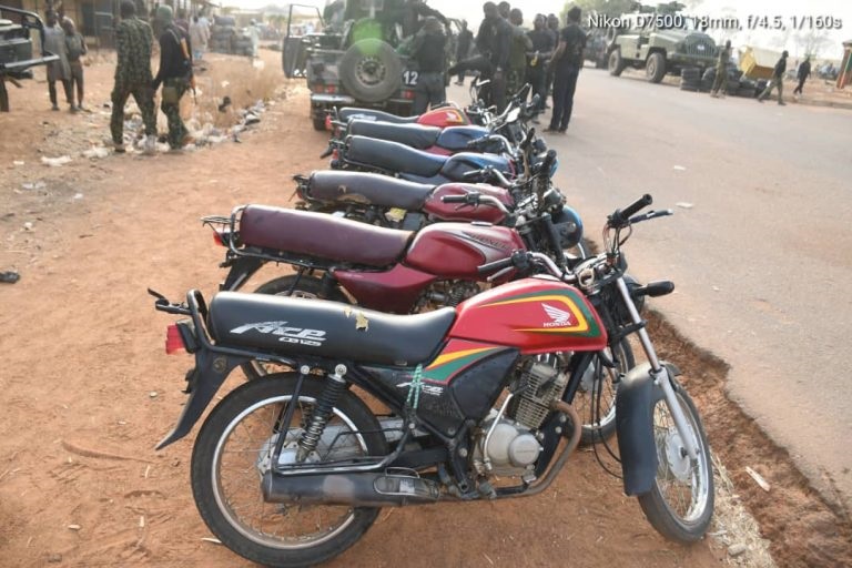 Troops kill 5 bandits, recover 10 motorcycles in Kaduna