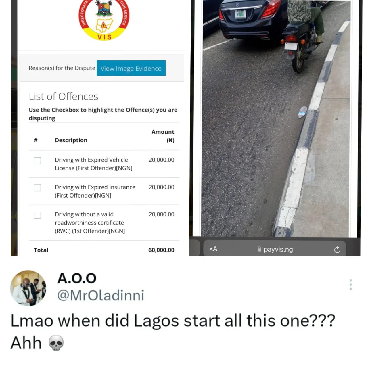 Shock as Vehicle Number-Plate Recognition Camera Caught Nigerian Man With Expired Paper, Bags Automatically Fined N60k