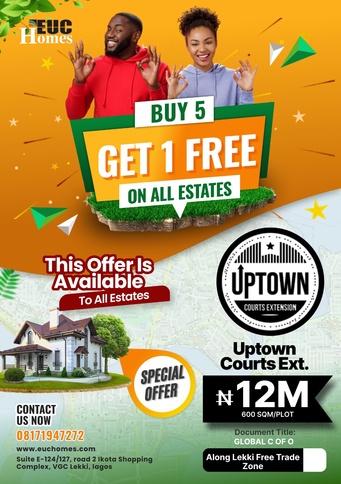 Estate: Buy Properties And Gets I Free – As EUC Homes Release Uptown Courts Ext Offer